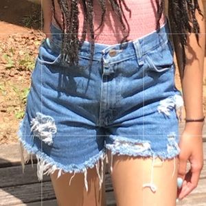 Denim shorts